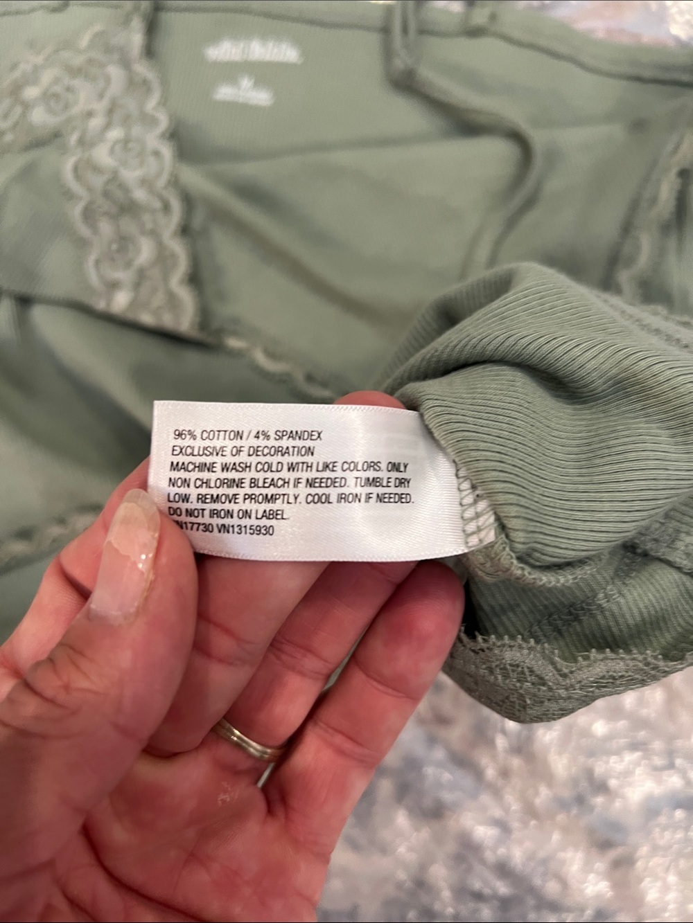 wild fable Sage Green Lace Trim Camisole size medium. - Picture 9 of 9